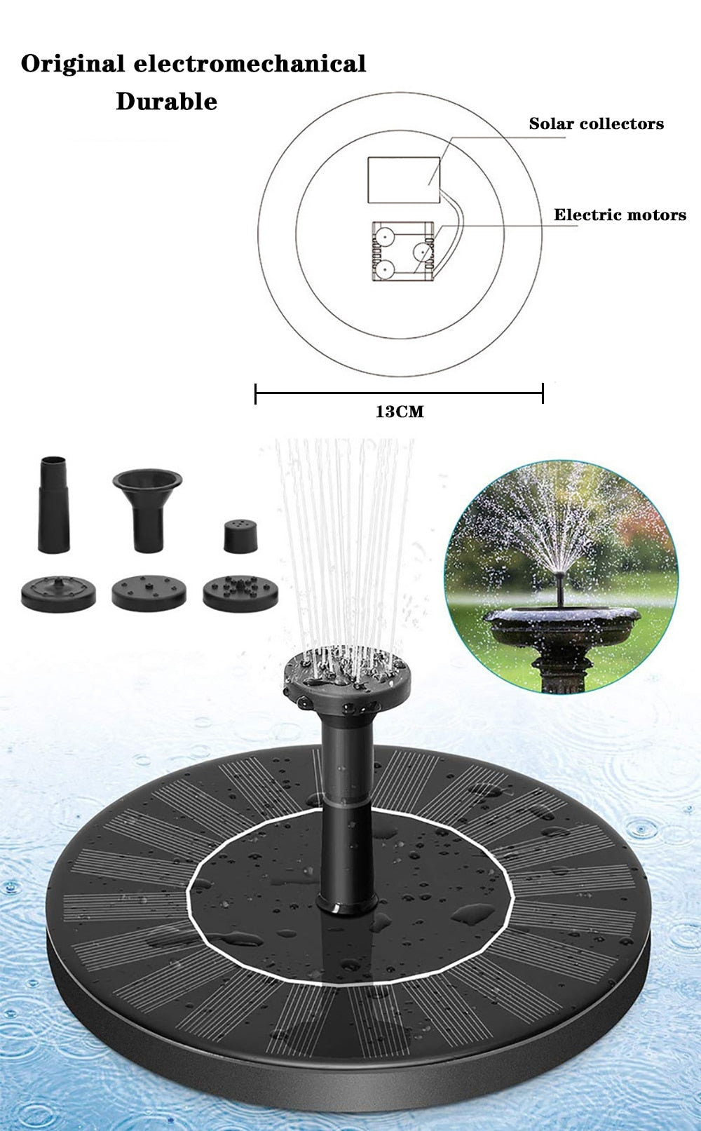 Charming Solar Garden Fountain